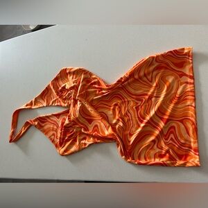 Orange halter top dress, super comfy